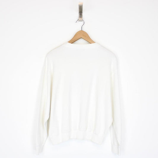 Vintage 90s Trussardi Jeans White Sweatshirt Jumper