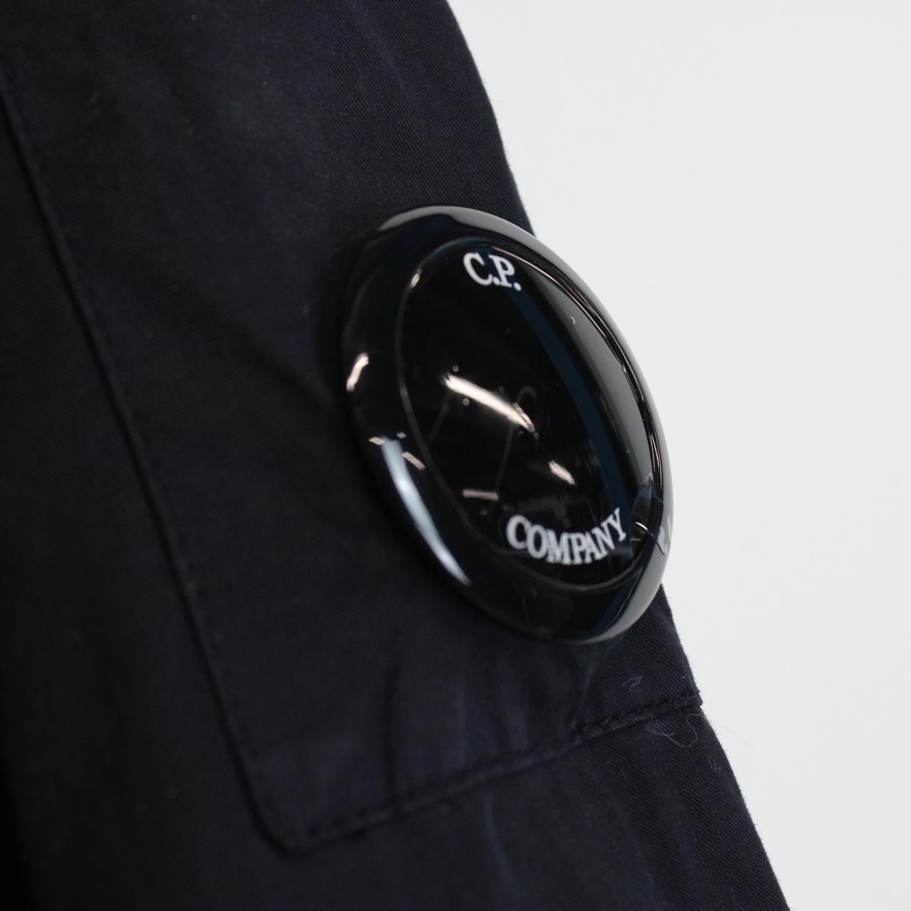 CP Company Navy Blue Full Zip Cotton Lens Overshirt