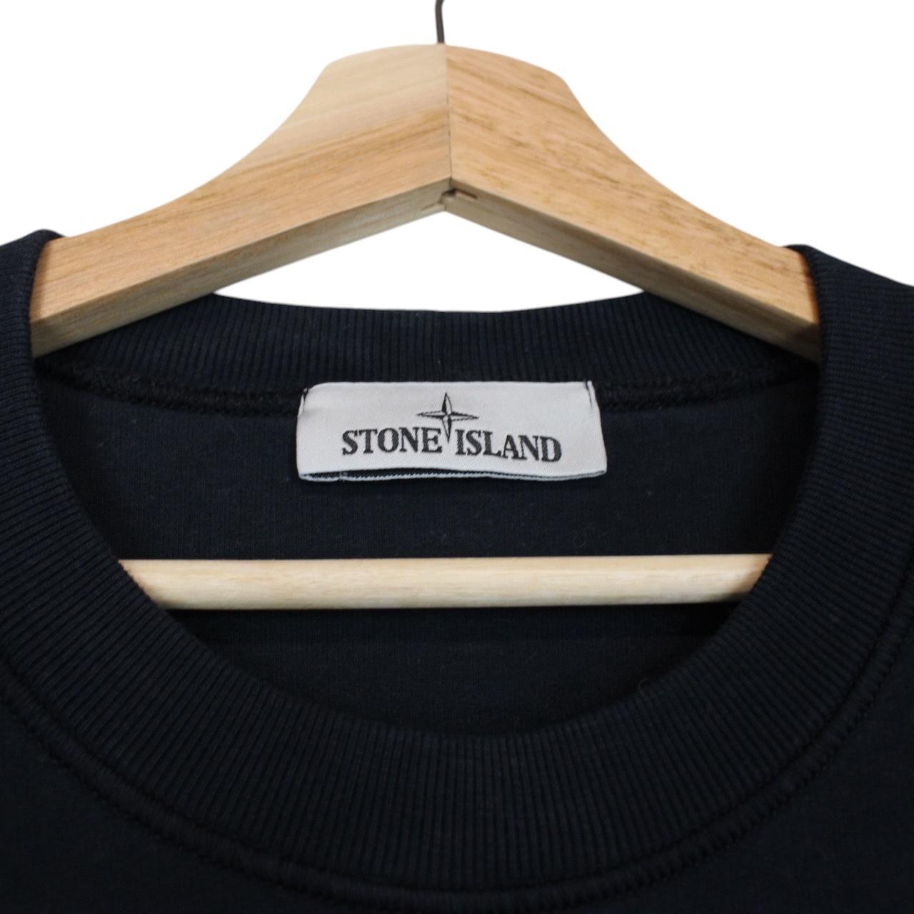 Stone Island AW 2022 Navy Blue Cotton Sweatshirt Jumper