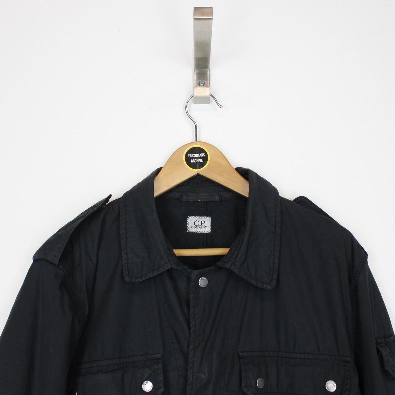 CP Company Navy Blue Full Zip Padded Lens Overshirt Jacket
