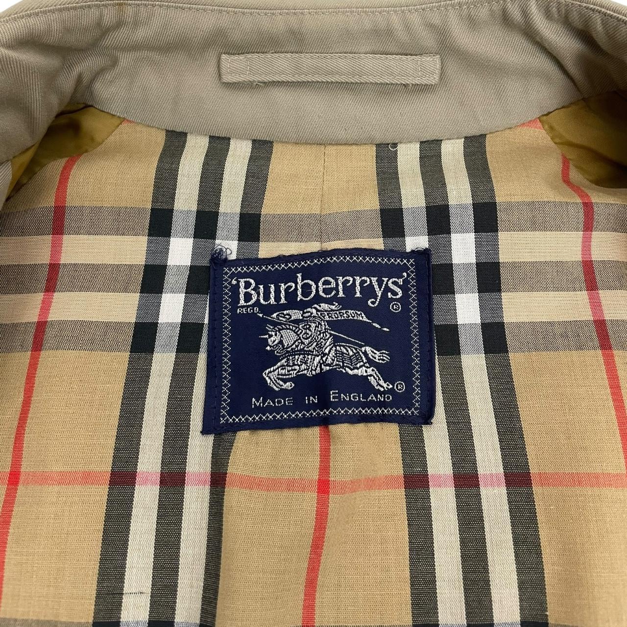 Vintage 90s Burberry Beige Double Breasted Belted Trench Coat