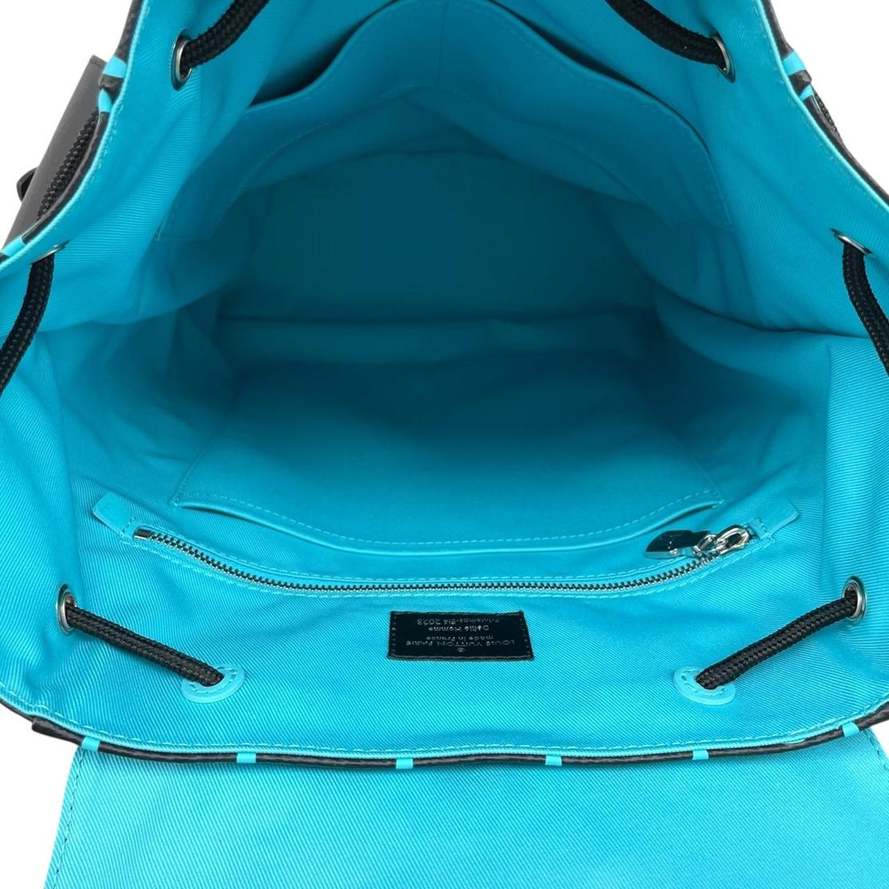 Louis Vuitton Black and Neon Green Monogram Christopher MM Backpack