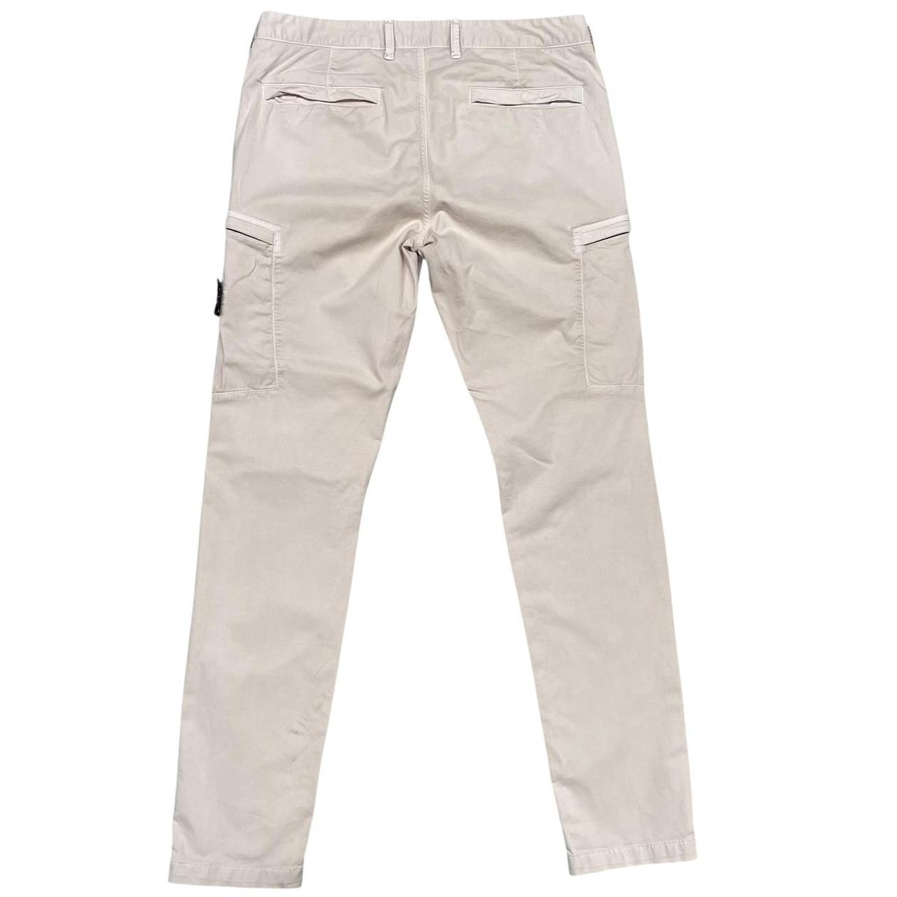 Stone Island SS 2020 Beige Skinny Fit Cargo Trousers