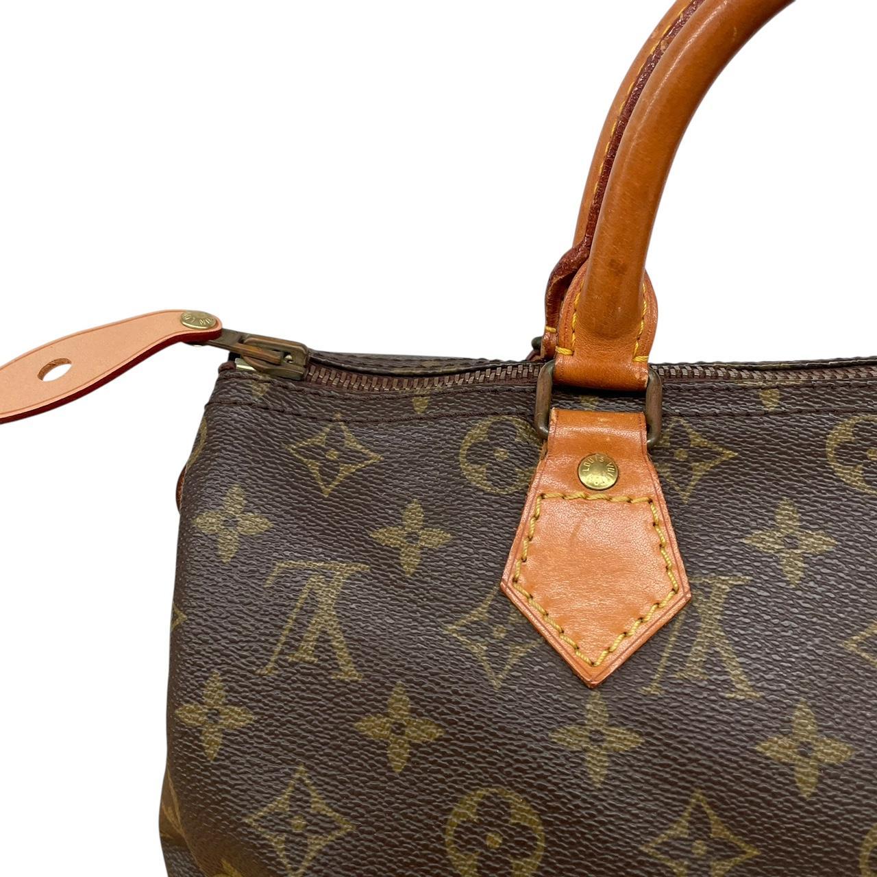 Vintage Louis Vuitton 1983 Speedy 30 Brown and Beige Monogram Coated Canvas Bag