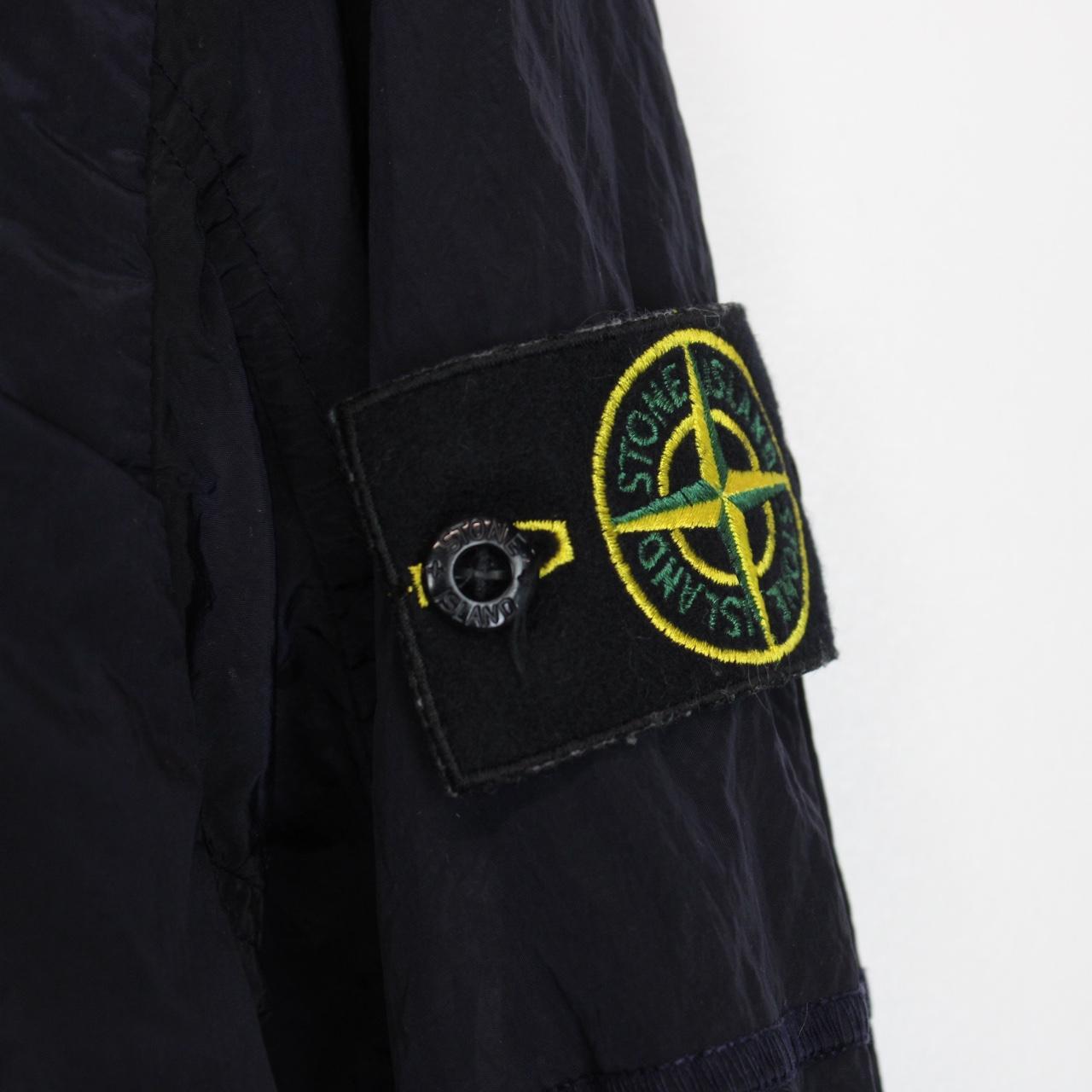 Stone Island AW 2018 Navy Blue Full Zip Nylon Metal Overshirt Jacket