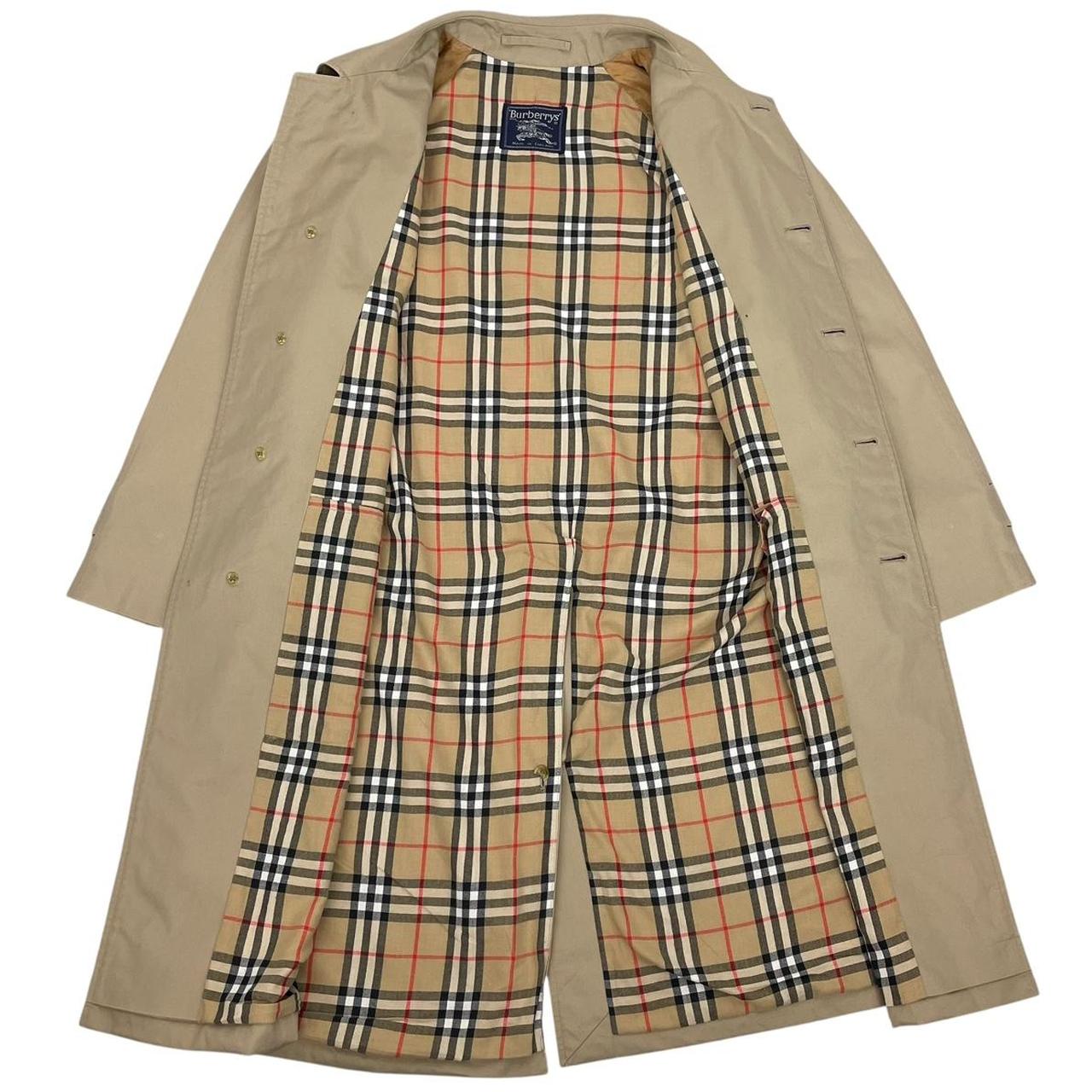 Vintage 90s Burberry Beige Single Breasted Trench Coat