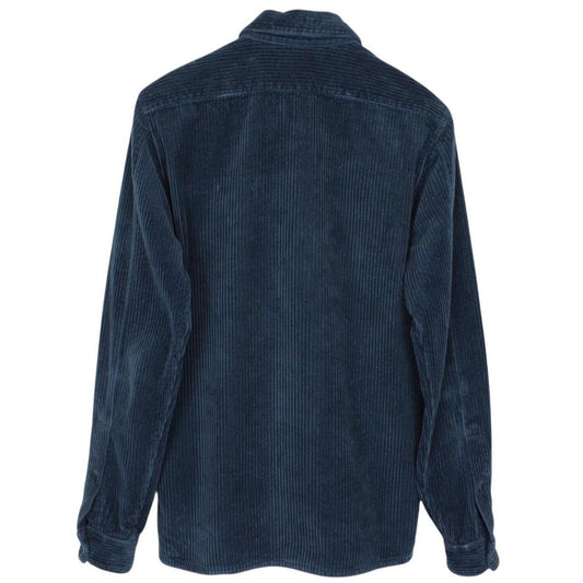 Stone Island AW 2021 Blue Long Sleeve Jumbo Corduroy Shirt