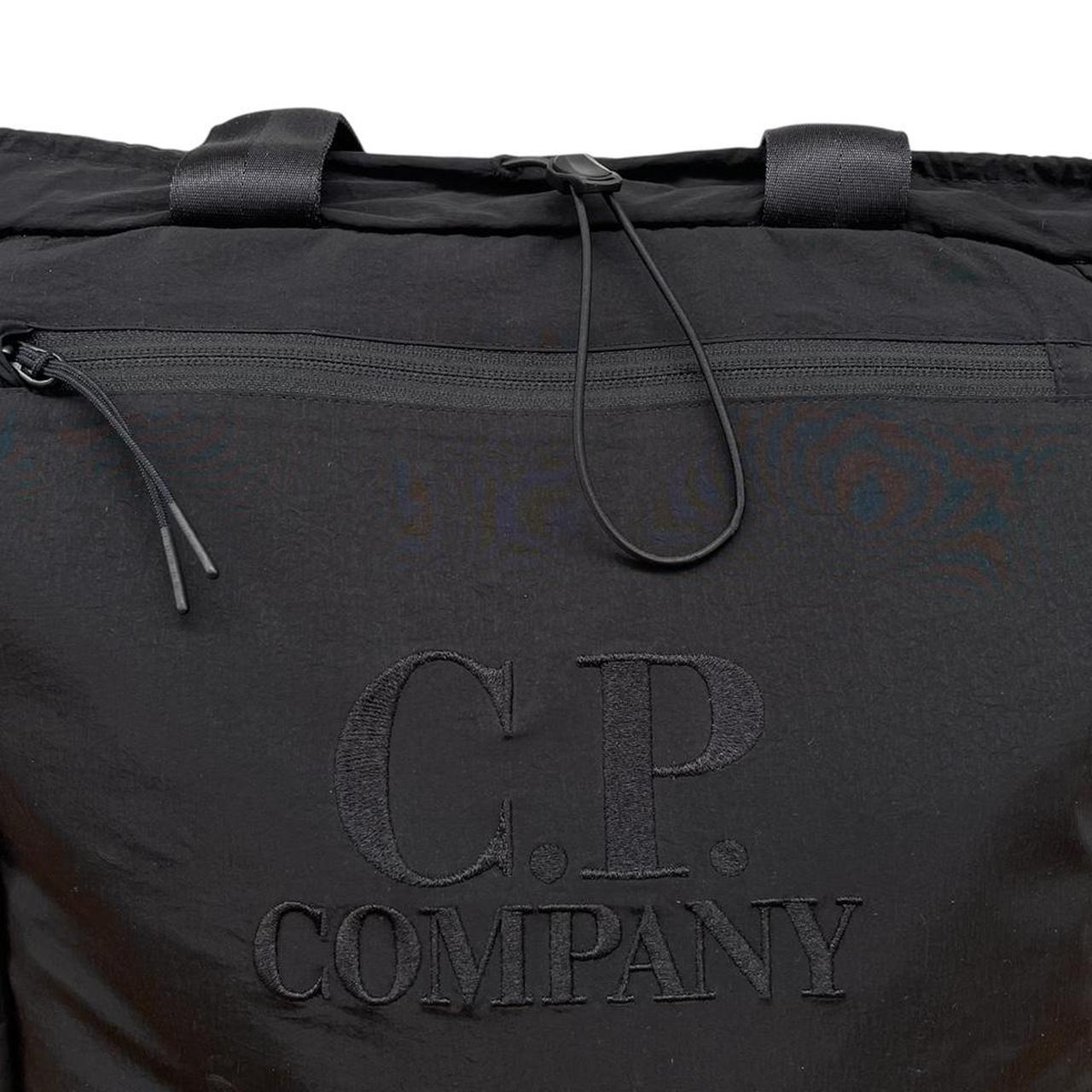 CP Company Black Logo Embroidered Chrome-R Nylon Tote Backpack