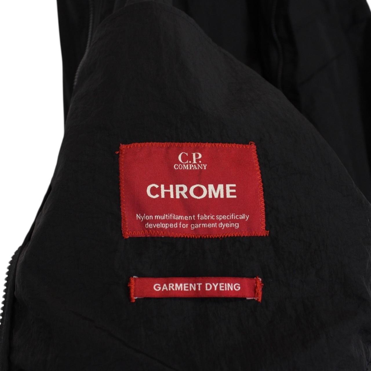 CP Company Black Full Zip Chrome Nylon Garment Dyed Goggle Jacket