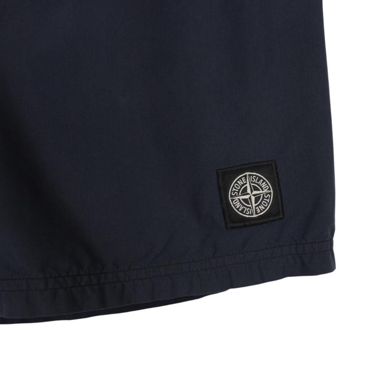 Stone Island SS 2018 Navy Blue Brushed Nylon Swim Shorts