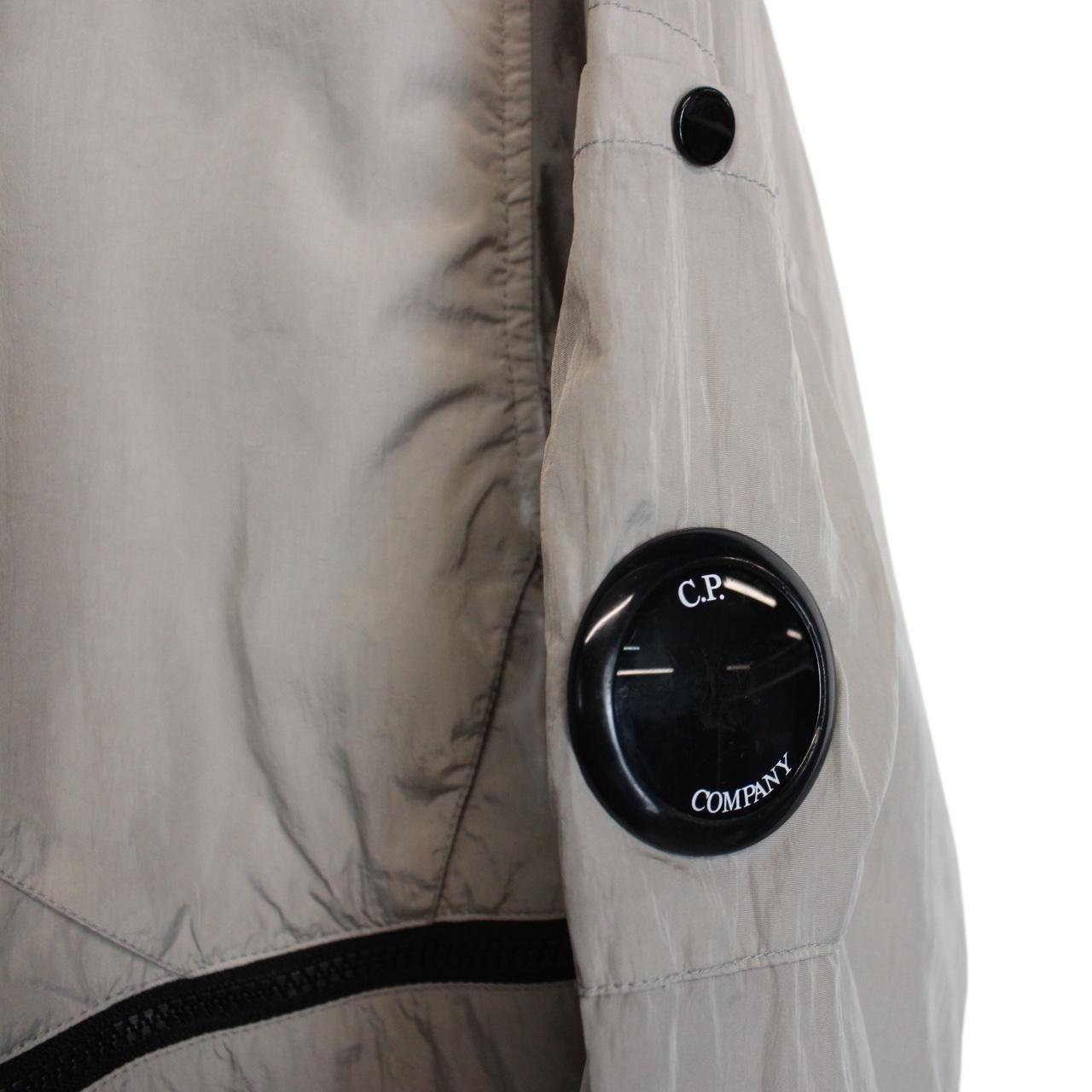 CP Company Grey Chrome Nylon 1/4 Zip Pullover Hooded Smock Jacket