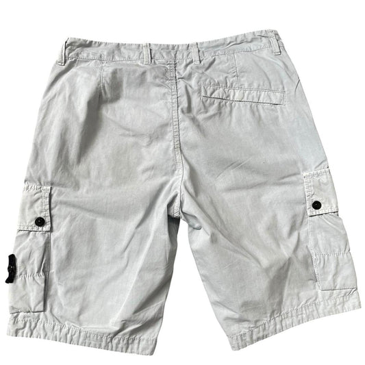 Stone Island SS 2024 Light Blue Bermuda Cotton Cargo Shorts