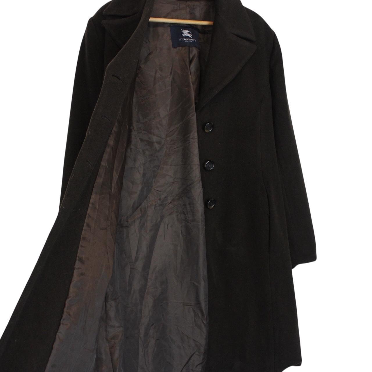 Vintage Burberry London Brown Wool Blend Coat