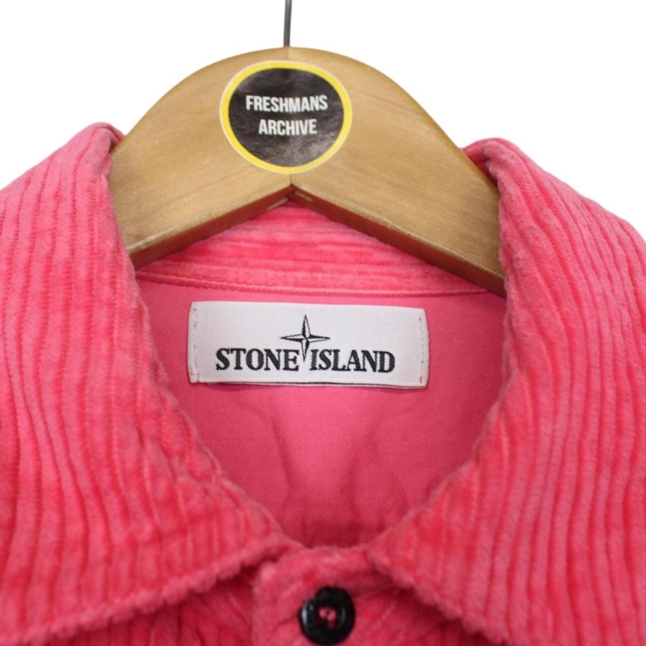 Stone Island AW 2020 Pink Long Sleeve Jumbo Corduroy Shirt