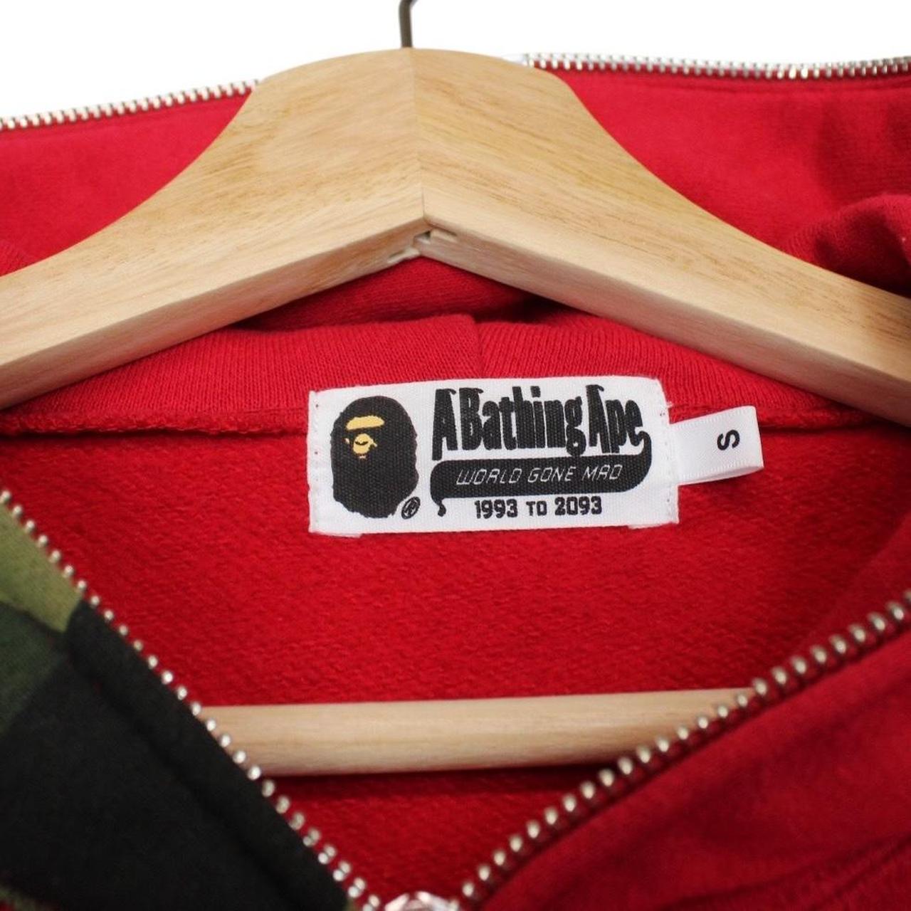 Bape Red Camo Full Zip WGM Shark Hoodie Jumper
