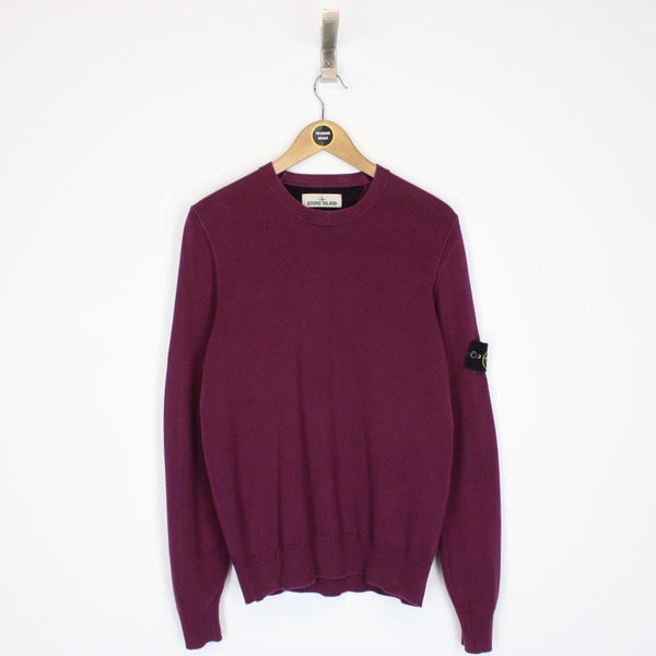 Stone Island SS 2015 Purple Cotton Knit Sweatshirt Jumper