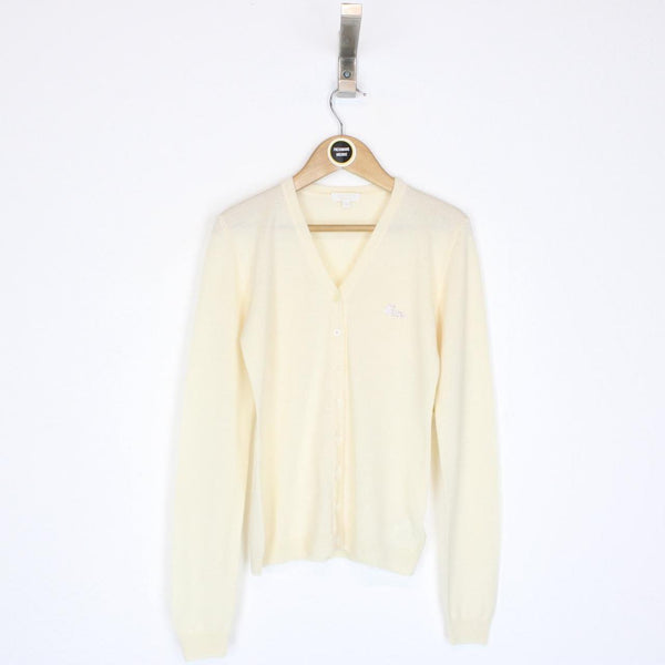 Gucci Cream Silk Cashmere Wool Blend Knit Button Up Cardigan Jumper