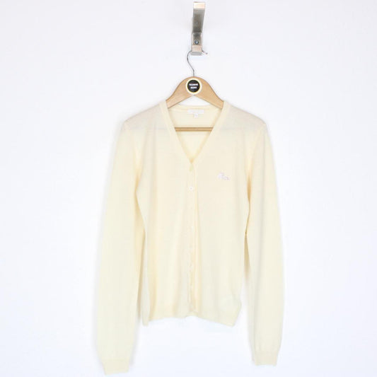Gucci Cream Silk Cashmere Wool Blend Knit Button Up Cardigan Jumper