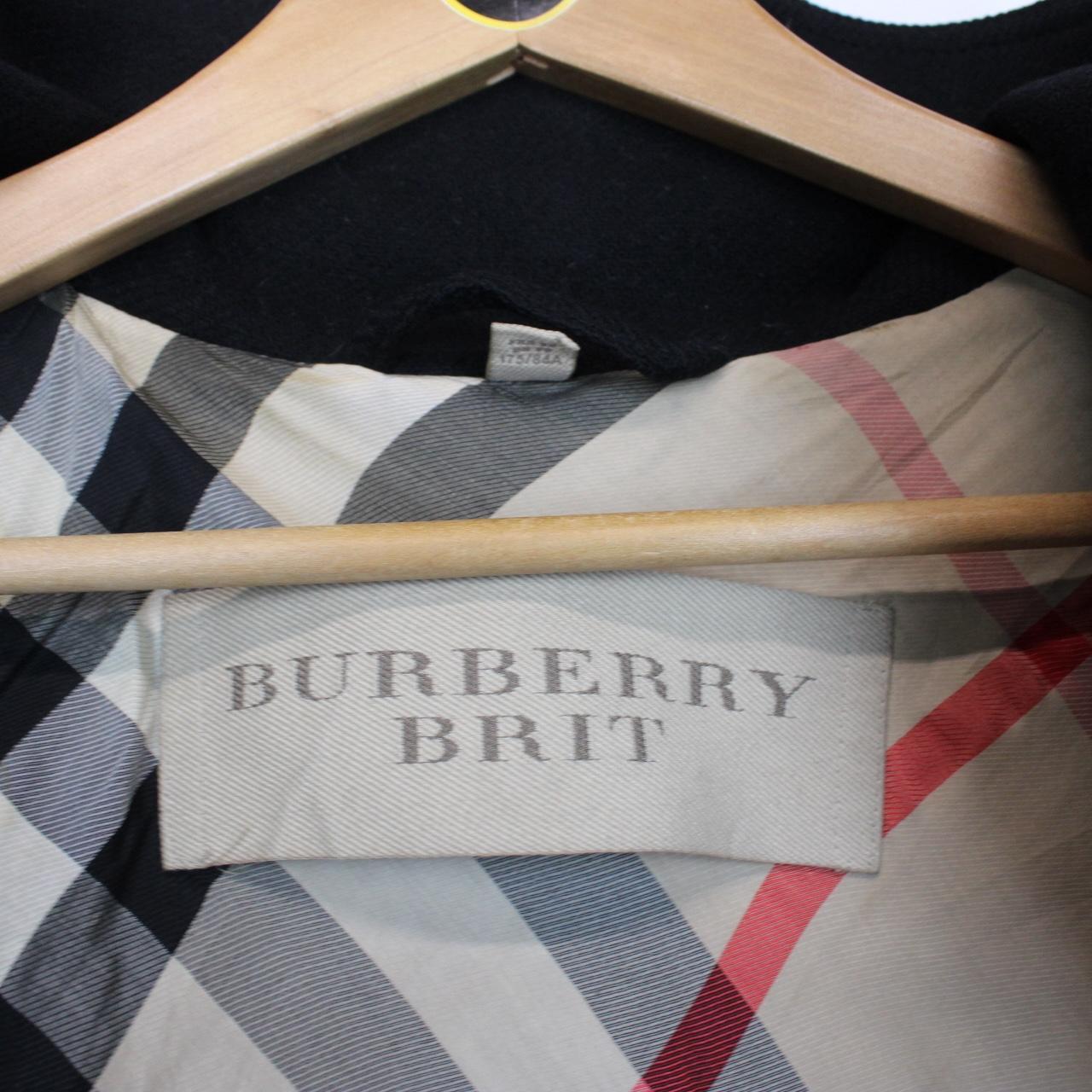 Burberry Brit Black Cashmere Wool Blend Belted Coat