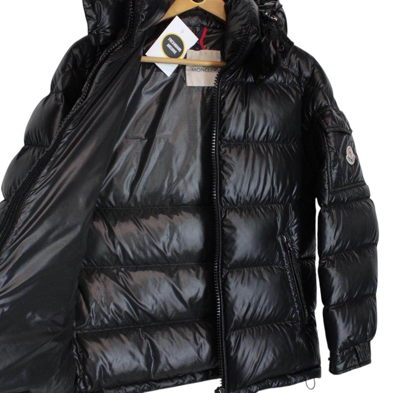 Moncler Maya Black Full Zip Hooded Down Puffer Jacket