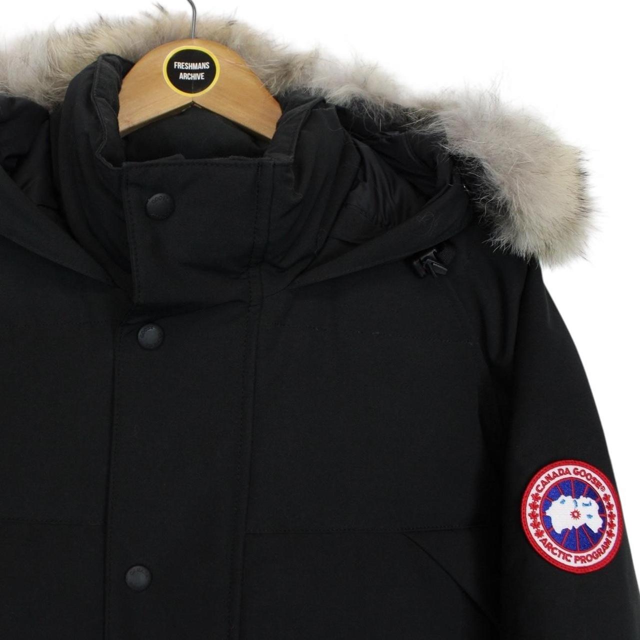 Canada Goose Black Emory Parka Down Coat with Fur Trim