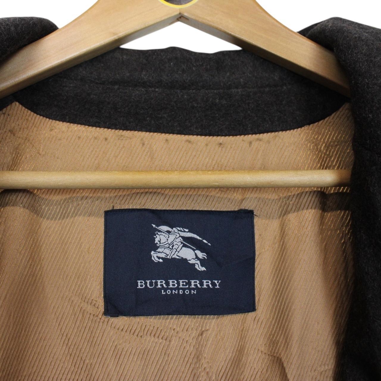 Vintage Burberry London Khaki Brown Wool Blend Jacket