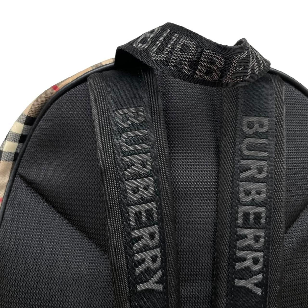 Burberry Jett Black and Tan Brown Nova Check Nylon Backpack