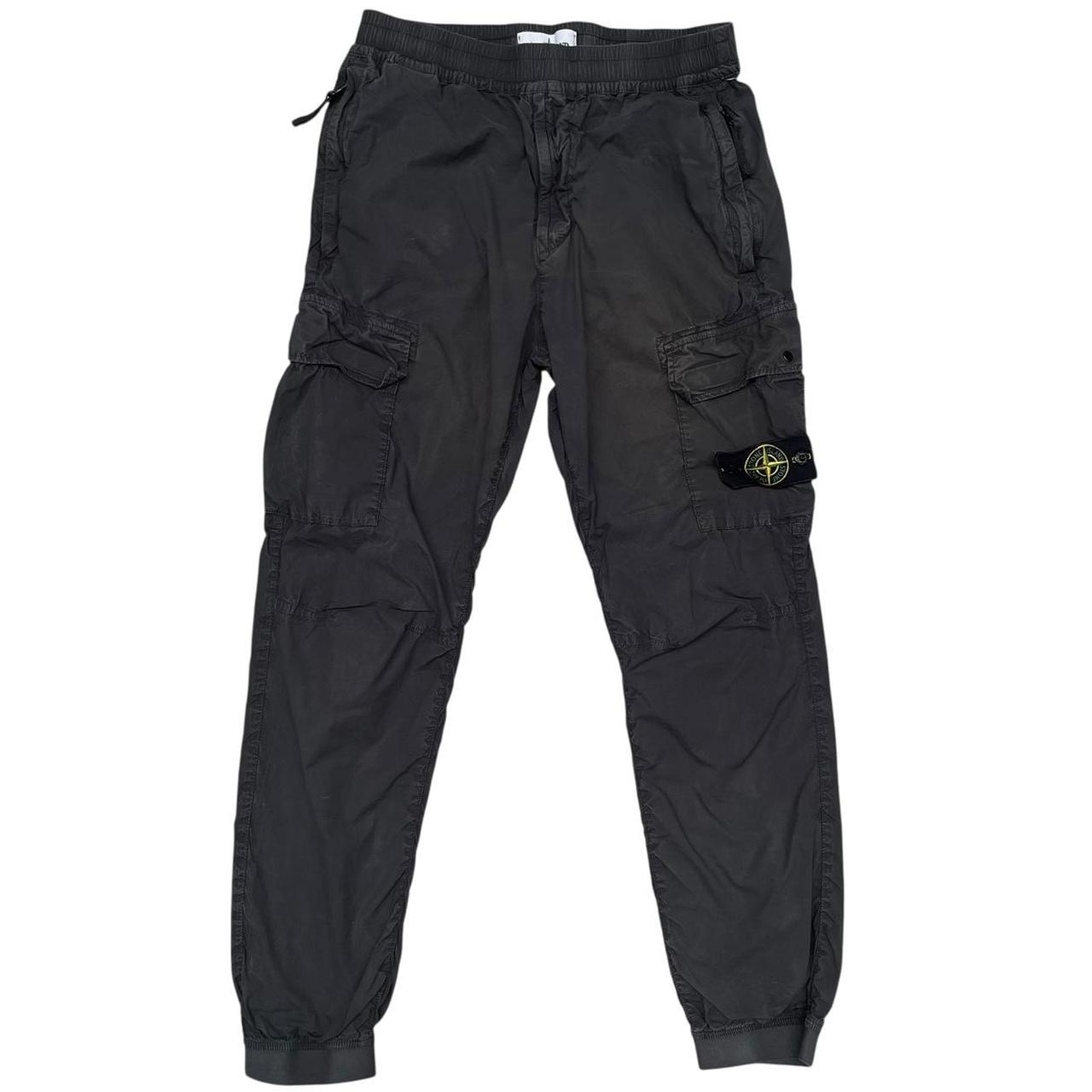 Stone Island SS 2021 Black RE-T Fit Cargo Trousers