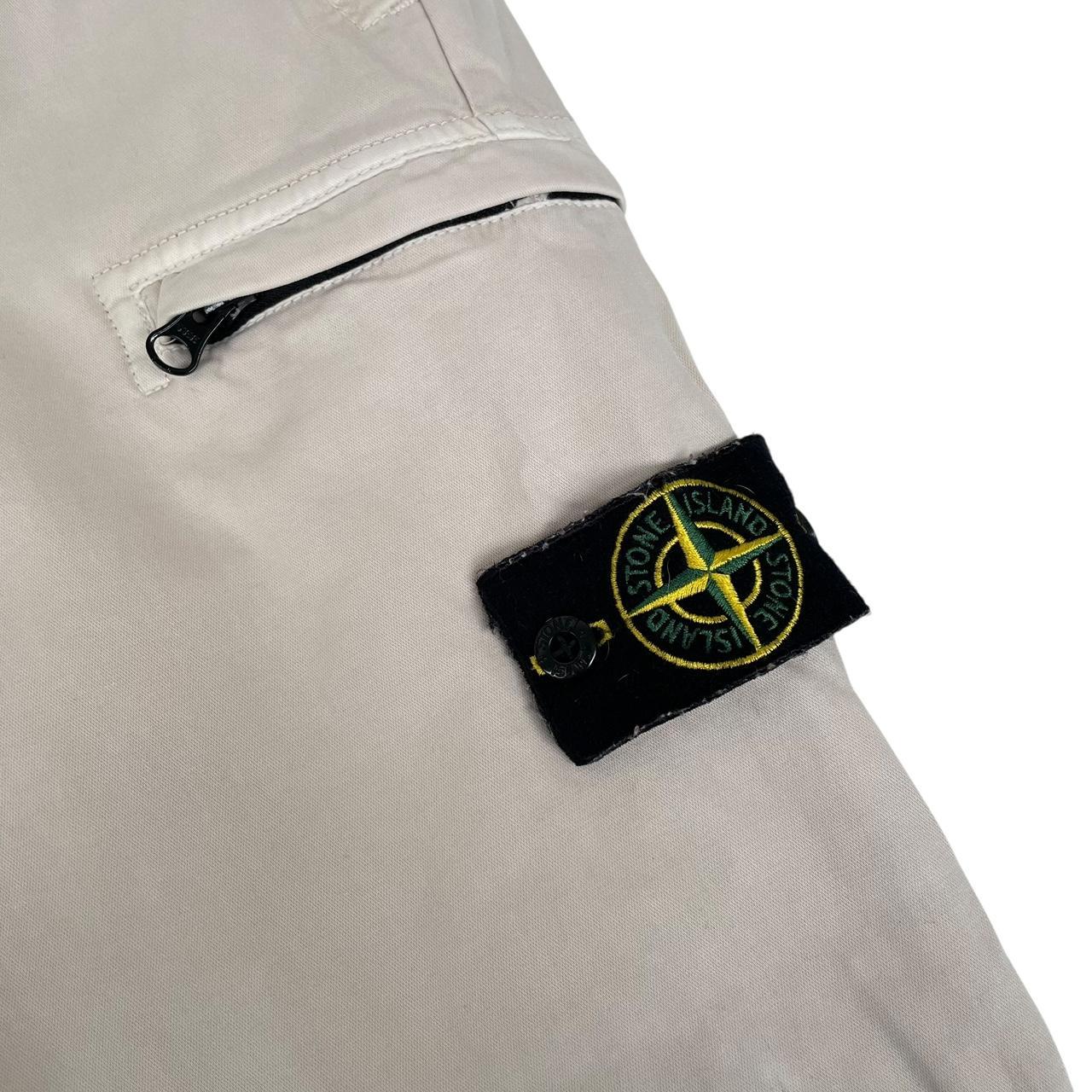 Stone Island SS 2020 Beige Skinny Fit Cargo Trousers