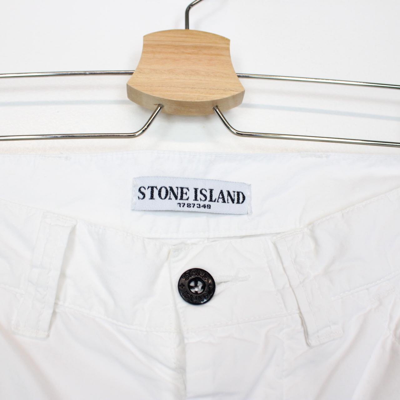 Stone Island SS 2010 White and Black Cotton Bermuda Shorts
