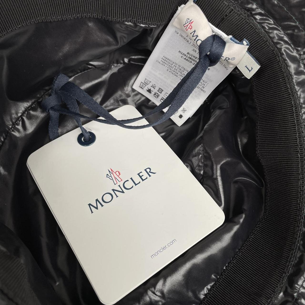 Moncler Green and Red Logo Print Bucket Hat