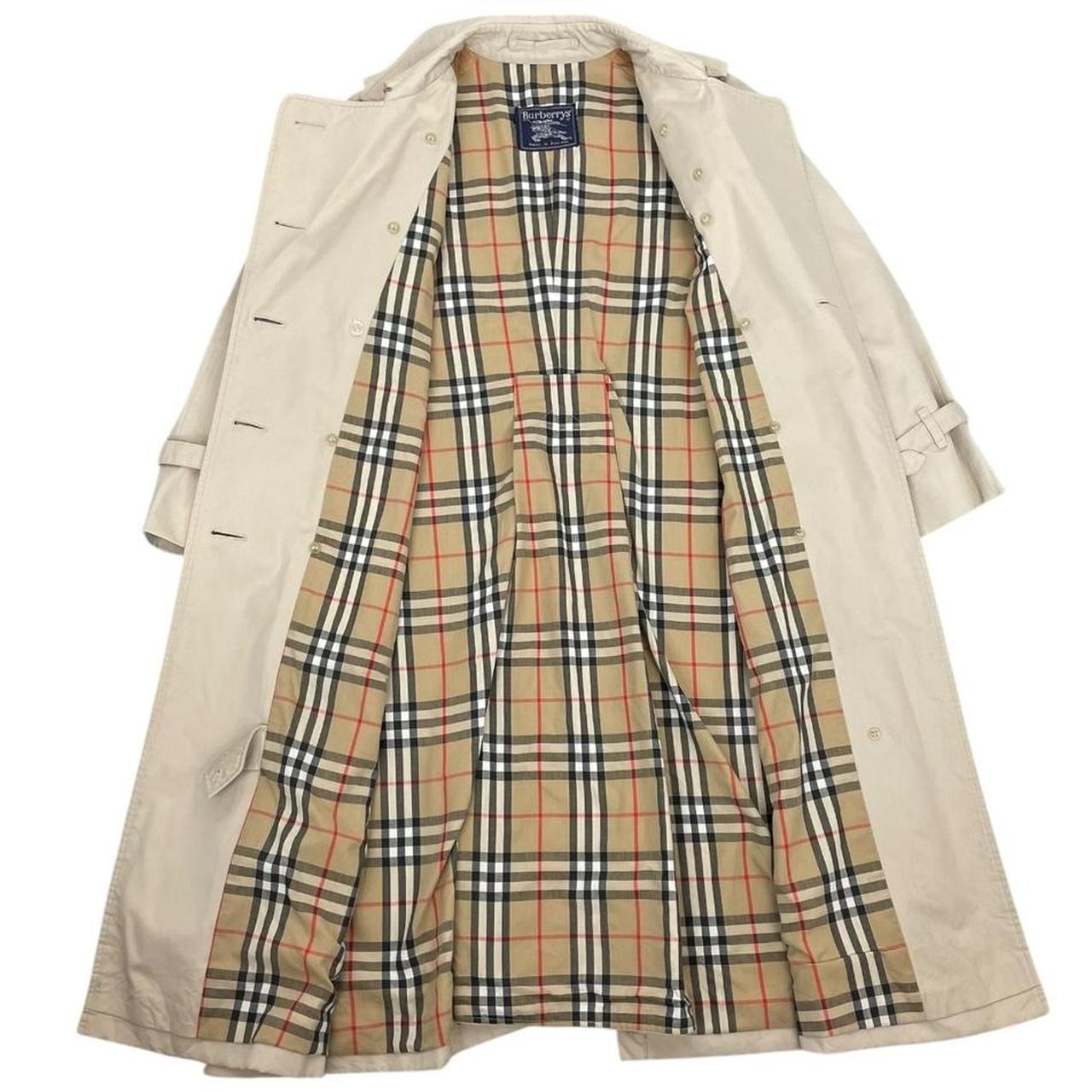 Vintage 90s Burberry Beige Double Breasted Trench Coat