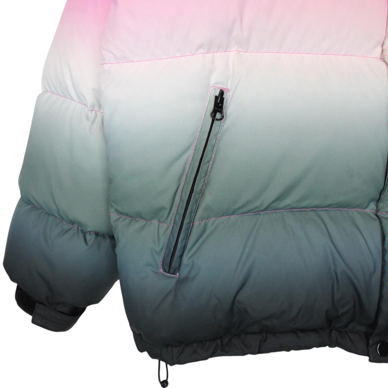 Supreme SS18 Multicoloured Full Zip Logo Gradient Puffer Jacket