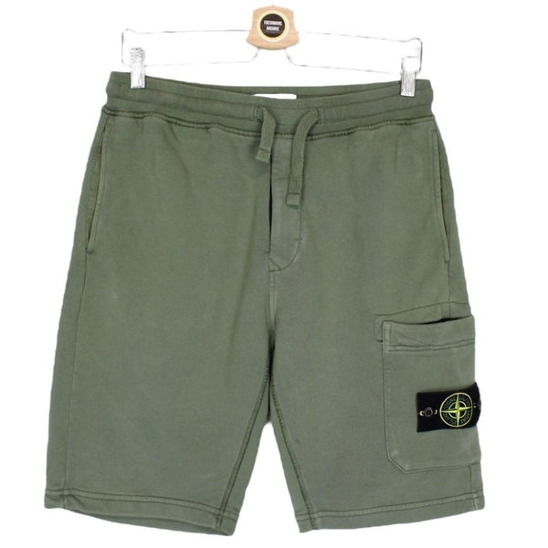 Stone Island SS 2020 Green Cotton Jogger Shorts