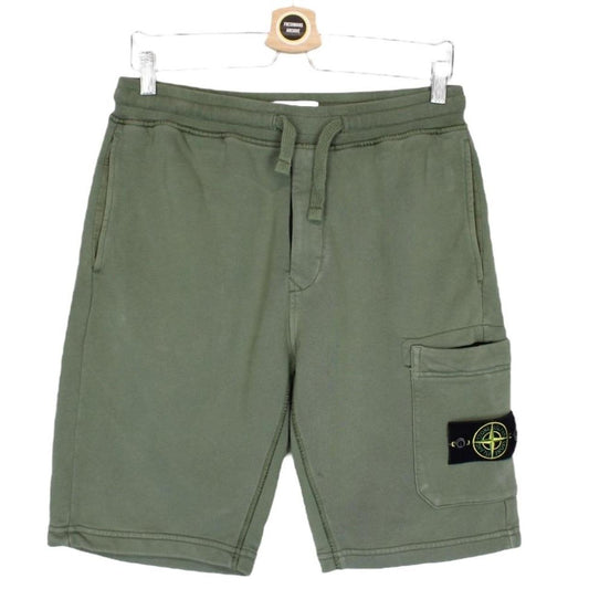 Stone Island SS 2020 Green Cotton Jogger Shorts