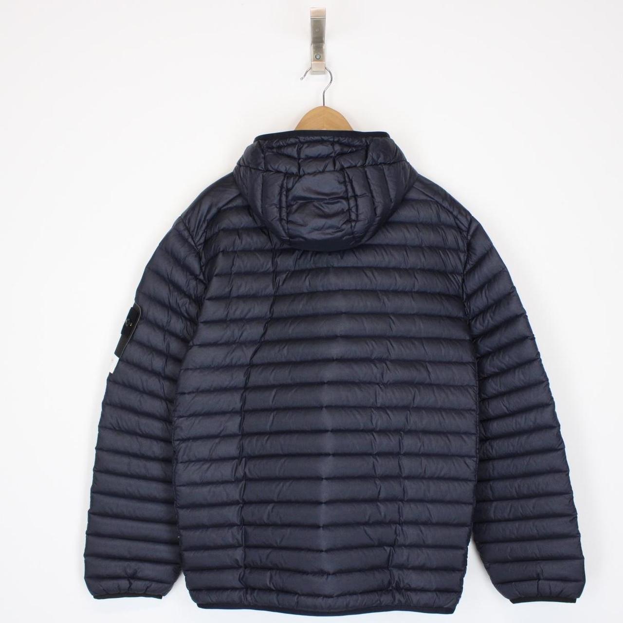 Stone Island AW 2022 Loom Woven Chambers R-Nylon Navy Blue Down Jacket