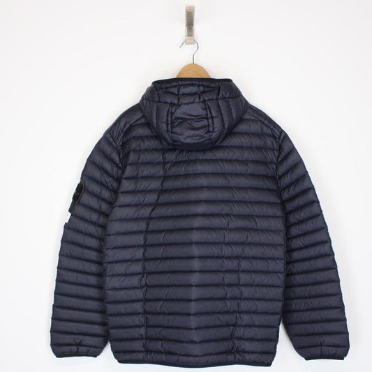 Stone Island AW 2022 Loom Woven Chambers R-Nylon Navy Blue Down Jacket