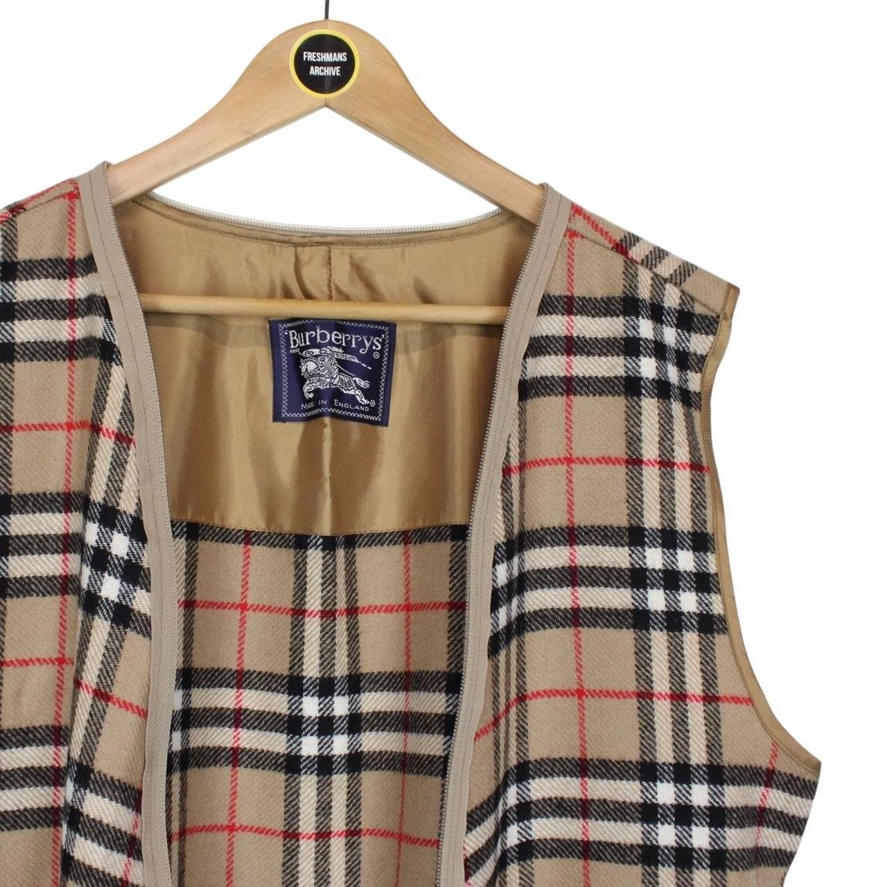 Vintage 90s Burberry Beige Nova Check Trench Coat Removable Lining