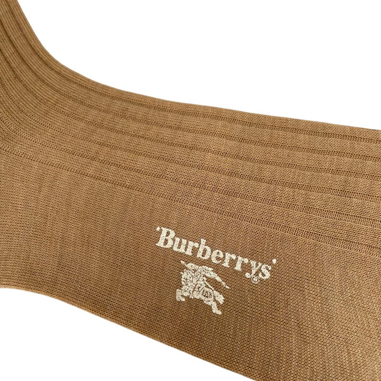 Vintage 90s Burberry Deadstock Tan Brown Long Wool Socks