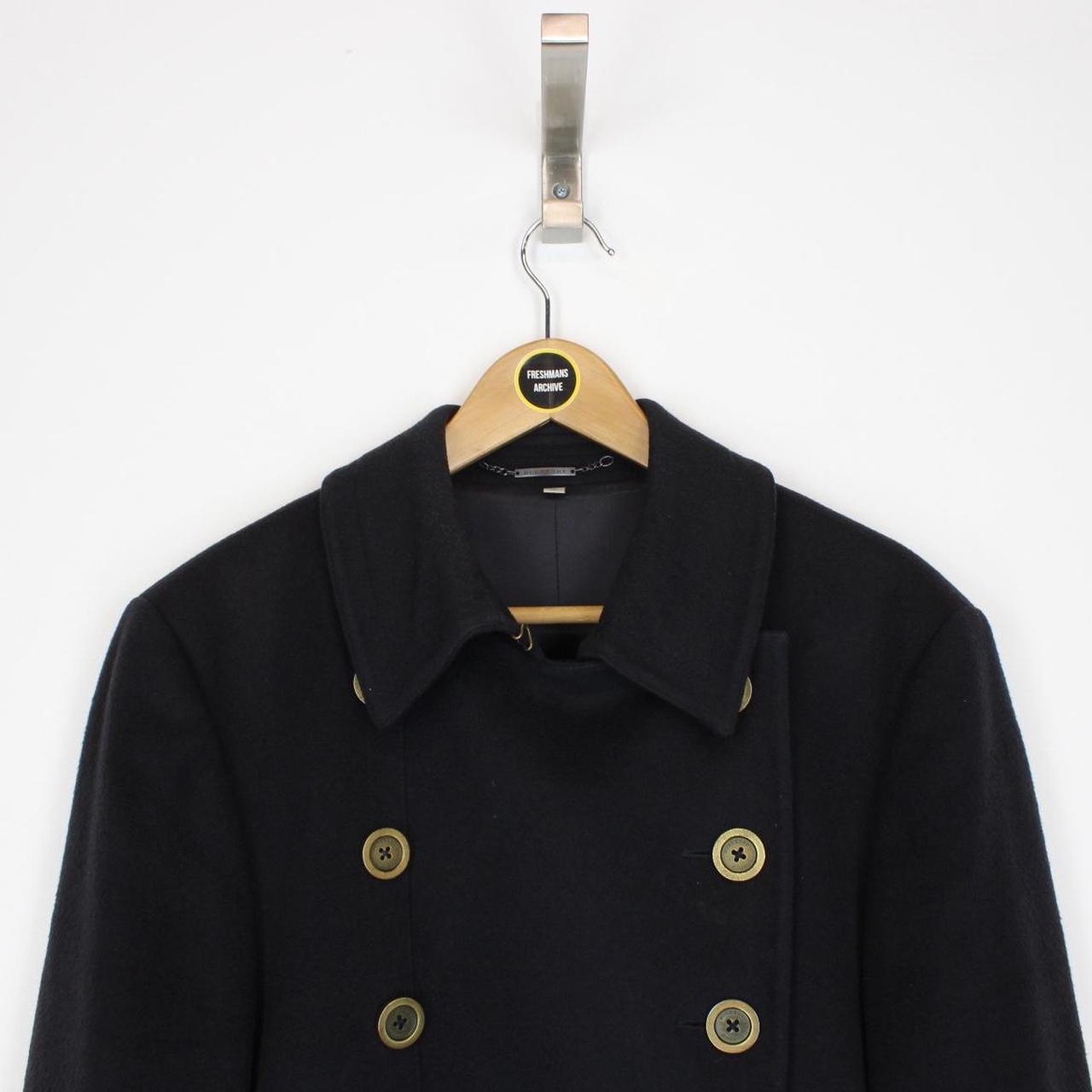 Burberry London Navy Blue Virgin Wool Overcoat