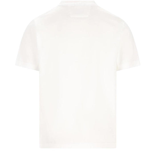 CP Company White 70/2 Logo Print Cotton Short Sleeve T-Shirt