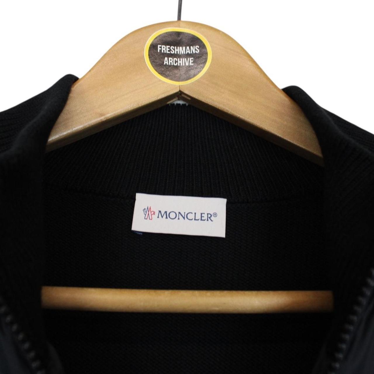 Moncler Black Full Zip Down Padded Cotton Cardigan Tricot Jacket