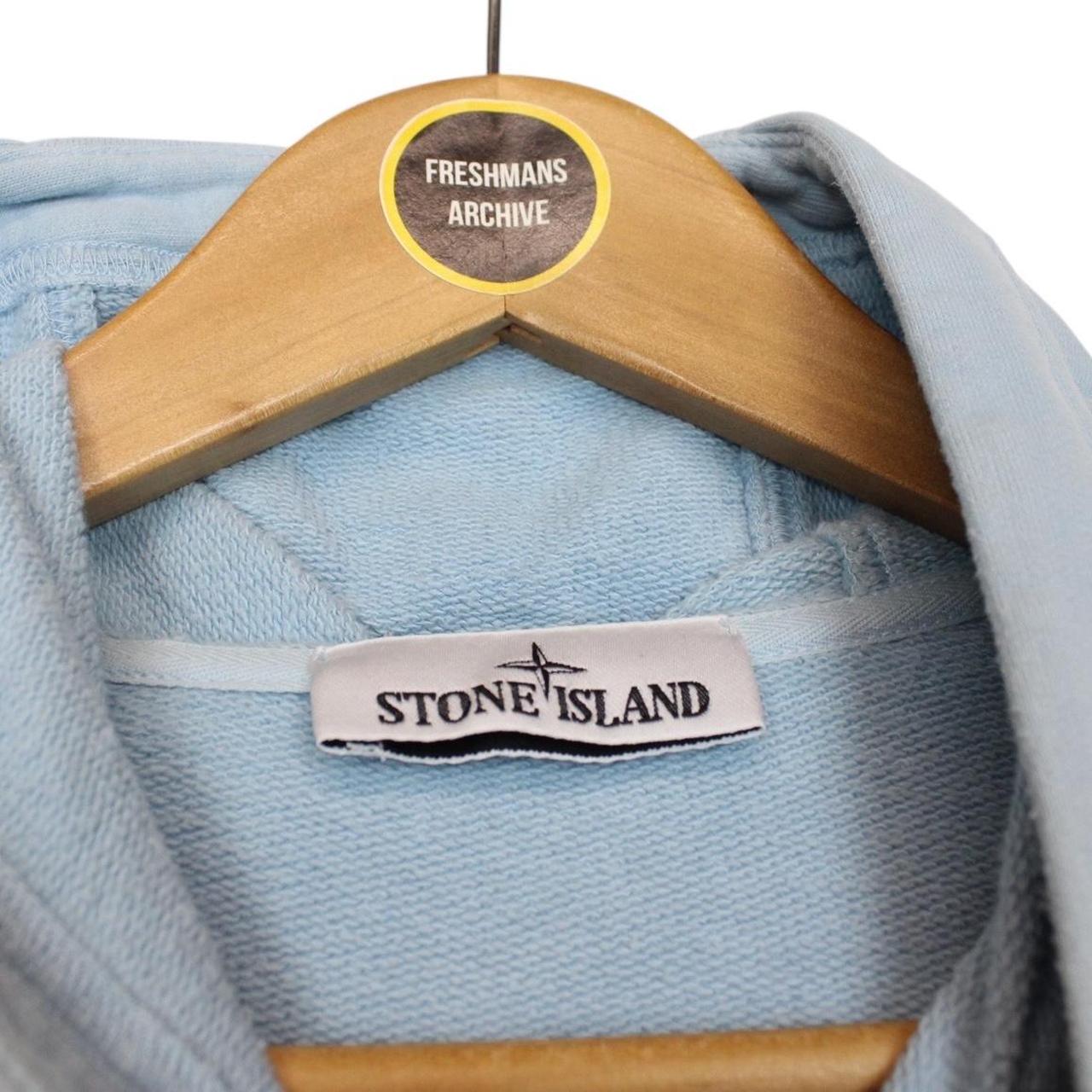 Stone Island AW 2023 Blue Cotton Hoodie Jumper