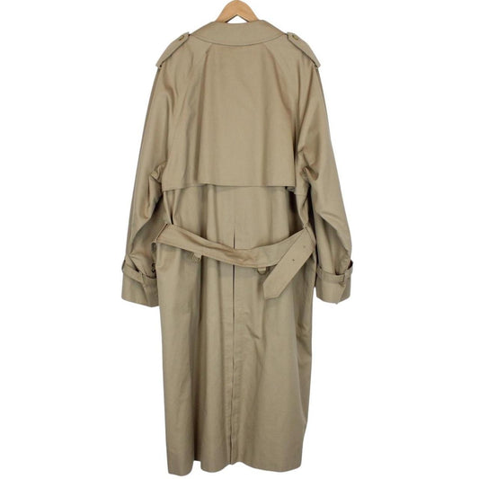 Vintage 90s Burberry Tan Brown Nova Check Double Breasted Belted Trench Coat