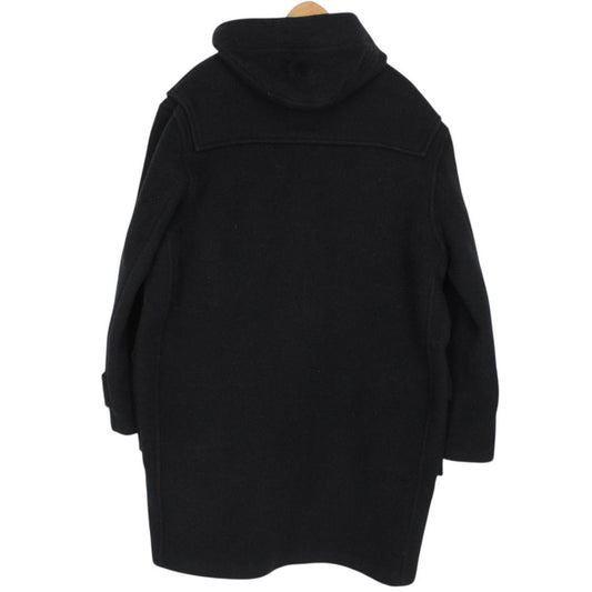 Vintage 90s Burberry Black Nova Check Wool Duffle Coat