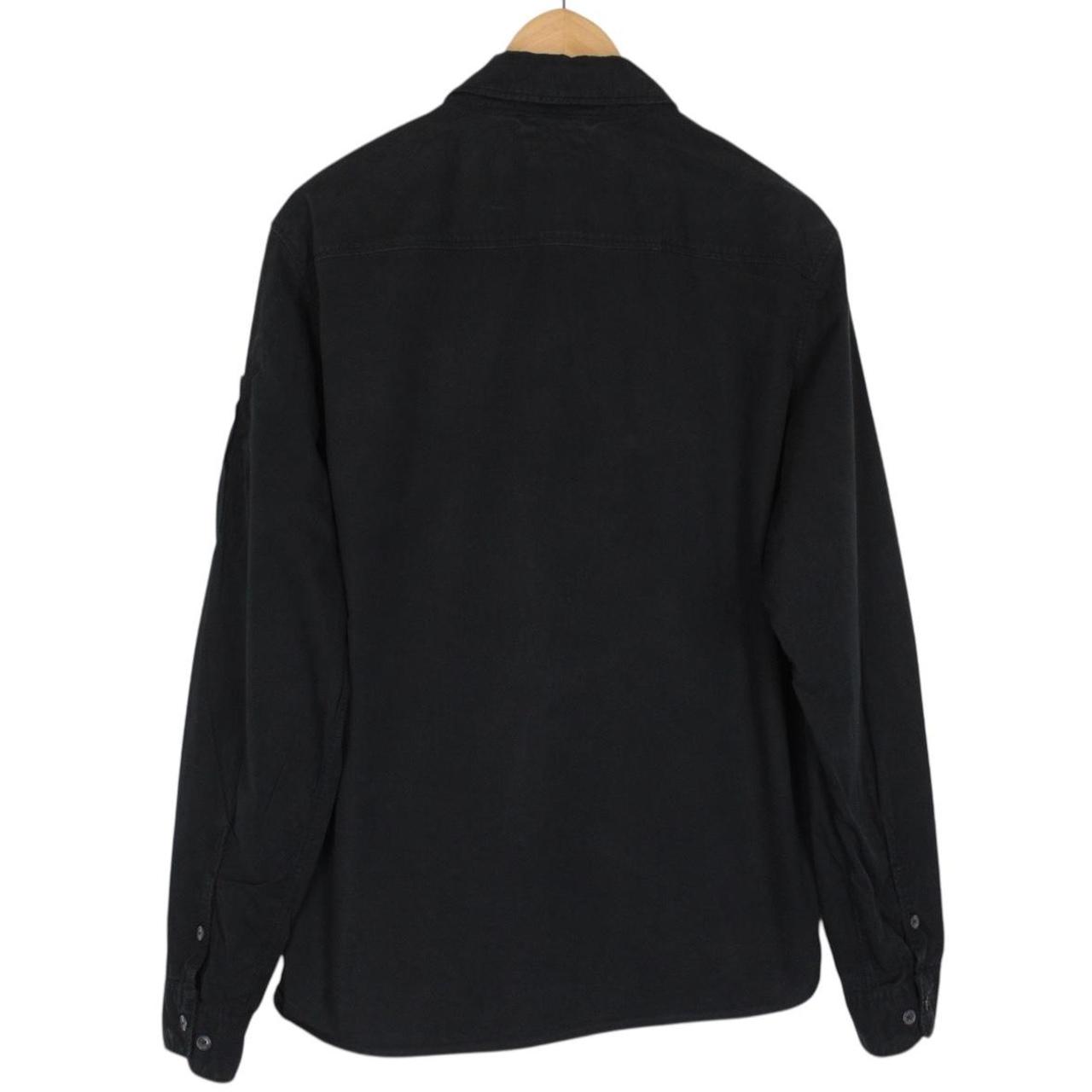 CP Company Black Full Zip Cotton Lens Overshirt