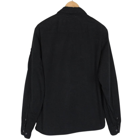 CP Company Black Full Zip Cotton Lens Overshirt