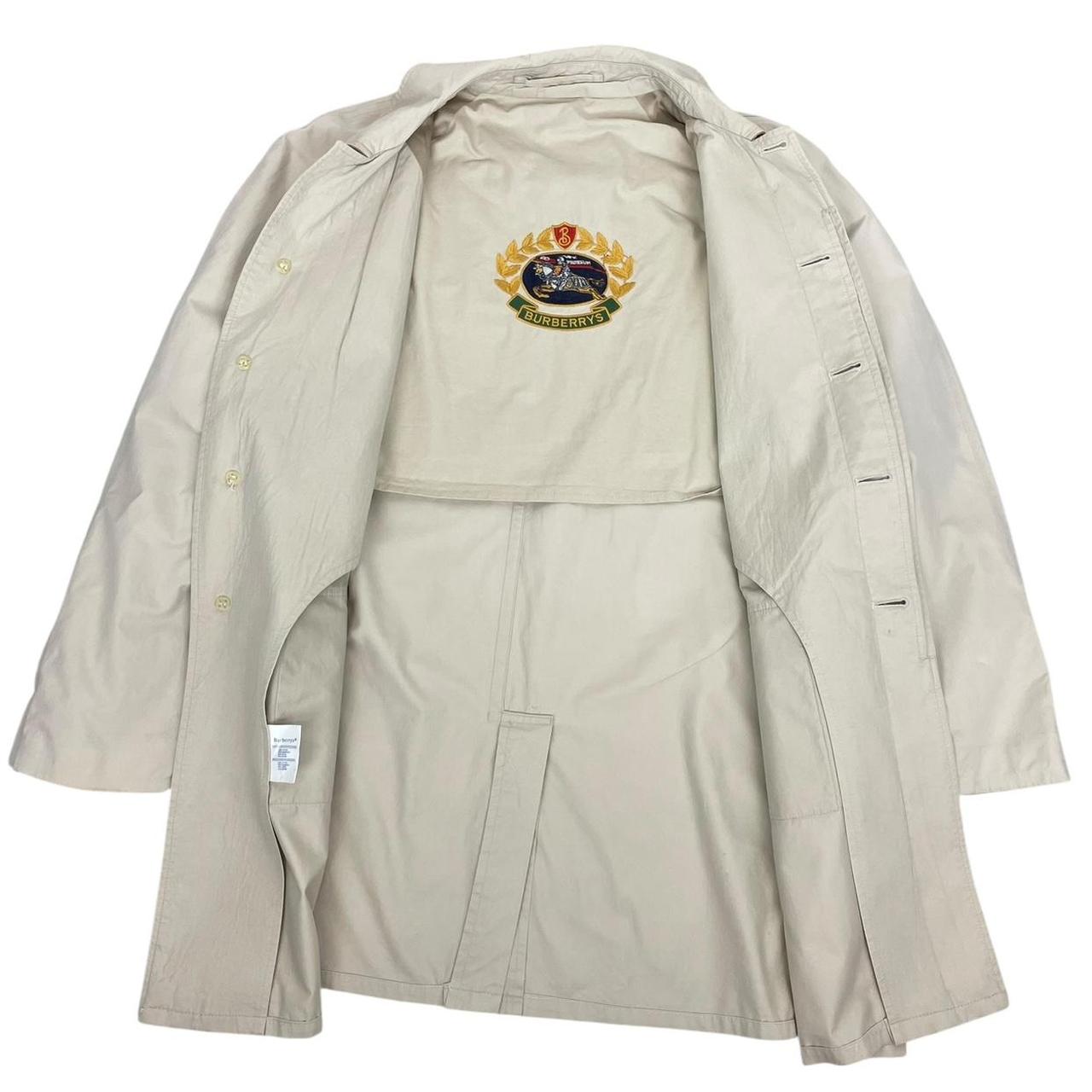 Vintage 80s Burberry Beige Cotton Coat