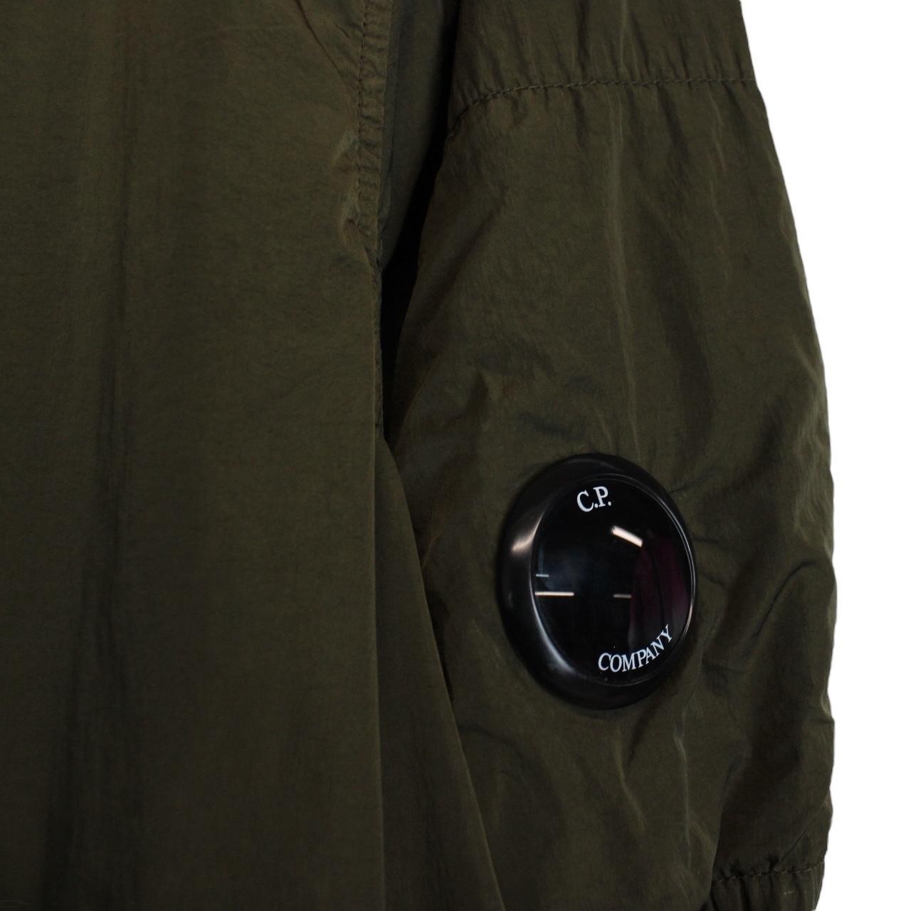 CP Company Green Full Zip Chrome-R Nylon Garment Dyed Goggle Jacket