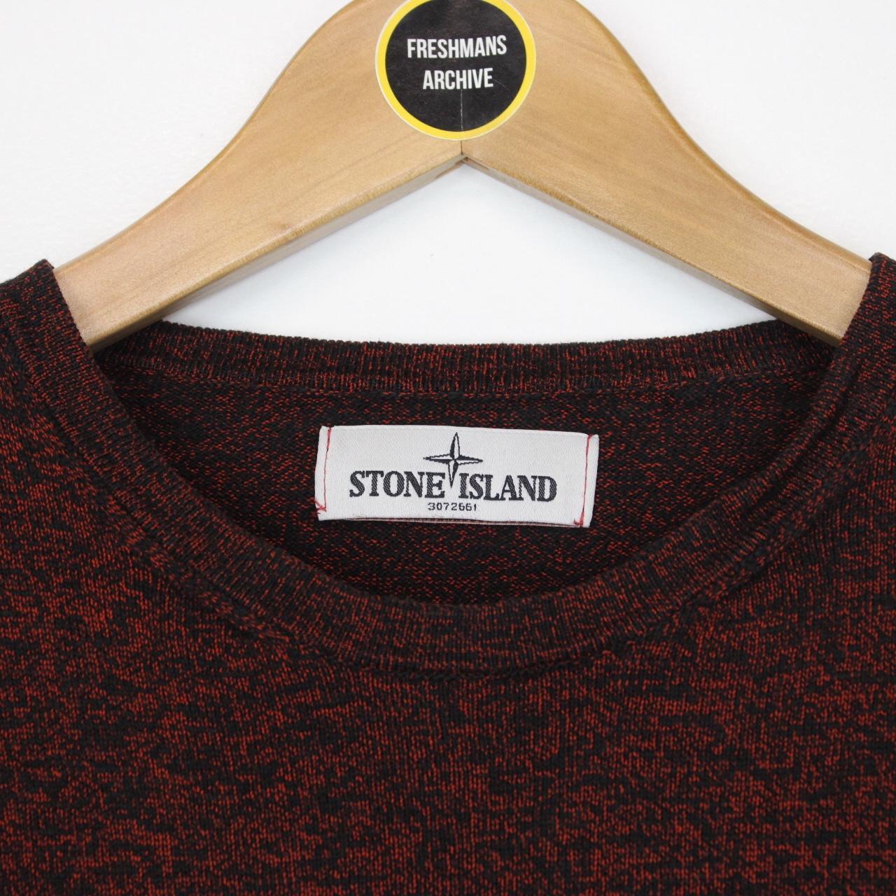 Stone Island SS 2012 Red and Black Cotton Knit Sweatshirt Jumper